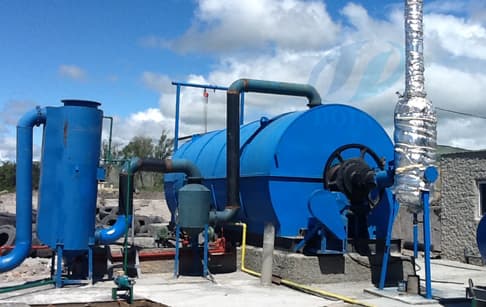 Waste tyre to fuel pyrolysis plant